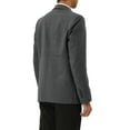 thumbnail image 3 of INSPIRE CHIC Men's Casual Plaid Sports Coat Notched Lapel Button Houndstooth Blazer S Black, 3 of 6