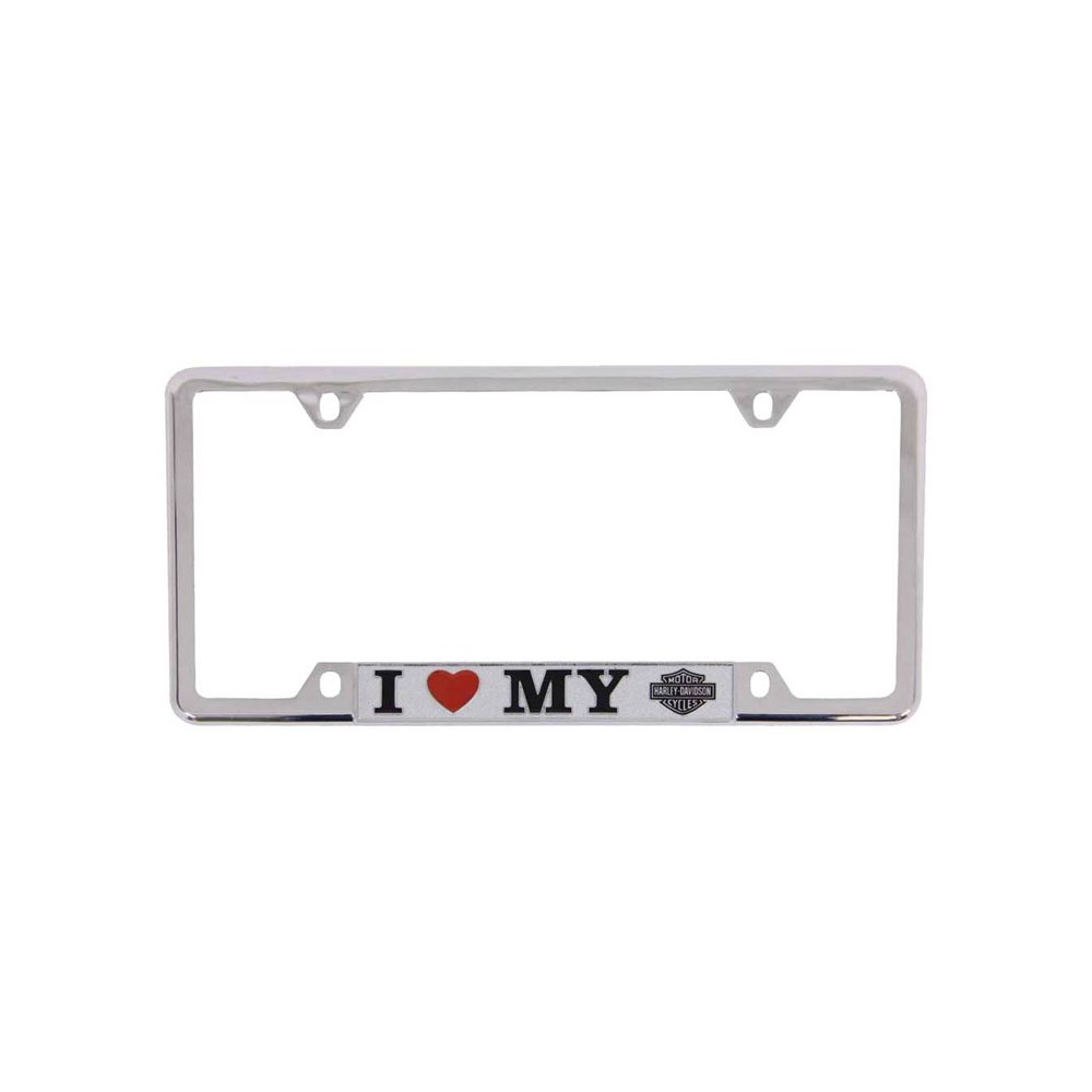 HarleyDavidson I Heart My HD License Plate Frame, Chrome Plated