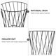 thumbnail image 5 of 1 cubo de basura de metal con forma de paraguas, contenedor de basura separador, sin tapa., 5 of 5
