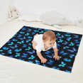 thumbnail image 2 of Black Blue Butterfly Pattern Blanket,Comfortable Soft Flannel Throw Blanket,All Season,Warm Lightweight Blankets for Sofa Bed Couch Living Room Chair,30"x40", 2 of 4
