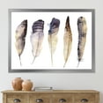 thumbnail image 3 of Designart 'Dark Gray Feathers Boho Ethnic II' Bohemian & Eclectic Framed Art Print, 3 of 4