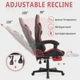 thumbnail image 3 of SOONTRANS Red Gaming Chair,  Reclining Office Chair with Footrest & Massage Lumbar, Ergonomic Swivel Gamer Game Chair with Adjustable Headrest, 3 of 9