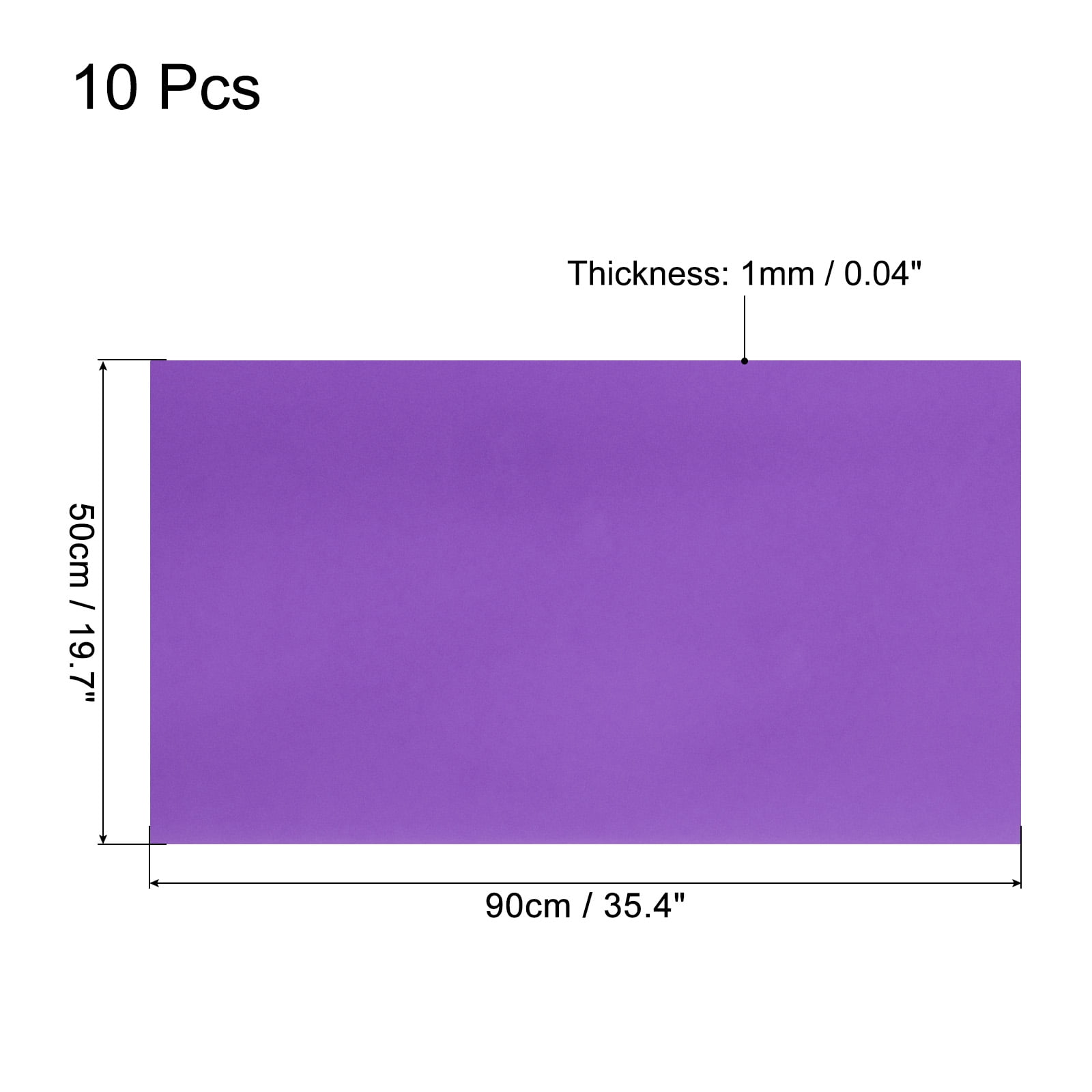 Uxcell EVA Foam Sheets Dark Purple 35.4 Inch x 19.7 Inch 1mm Thick Crafts Foam EVA Sheets for Arts and Crafts 10Pcs