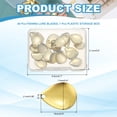 thumbnail image 2 of Uxcell Fishing Lure Blades, 40 Pack 0.6" x 0.4" Fishing Spinner Baits Willowleaf Lure Spinner Lure Making Part with Plastic Storage Box for Bait Fishing Accessories, Gold Tone, 2 of 6