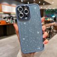 thumbnail image 6 of Compatible with iPhone 14 Pro Max Glitter Bling Clear Case, Cute Soft Silicone Shockproof Case for Women Girls Plating Full Camera Protector Back Cover for iPhone 14 Pro Max 6.7'' Blue, 6 of 11