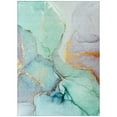 thumbnail image 2 of Addison Rugs Chantille Indoor/Outdoor Transitional Watercolors Teal Washable Rectangle Rug, 3' x 5', 2 of 6