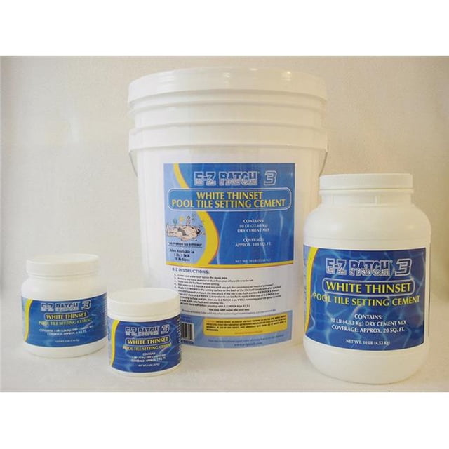 E-Z Products EZP-131 1 lbs White Thinset Pool Tile Setting Cement