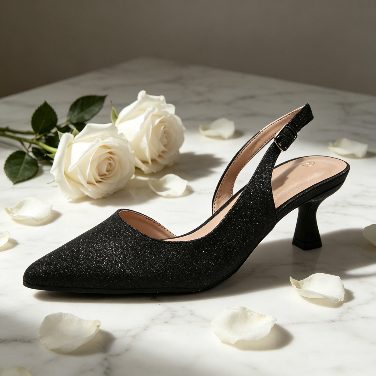 Bocca Women's Kitten Heel Pumps With Glitter photo 5