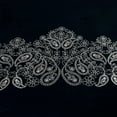 thumbnail image 2 of Chezmoi Collection 7-Piece Black Paisley Floral Embroidery Comforter Set, Queen, 2 of 8