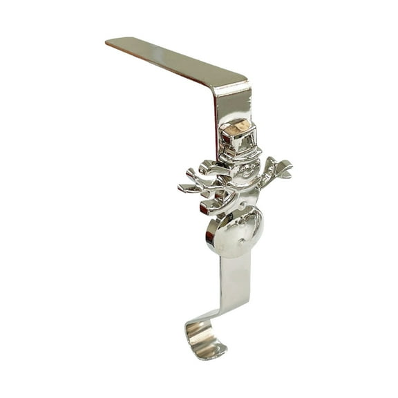 Snowflake Deer Snowman Tree Stocking Holders Silver Stocking Hanger Decor Metal Stockings Holders for Decoration