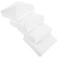 thumbnail image 1 of MIANGASTORE 4pcs Vinyl Pyramid Post Caps, Fence Pyramid Post Caps PVC Deck Post Caps Protective Fence Post Tops Cover Decking Caps Covers for Lamp Post, Deck, Docks, 1 of 8