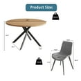 thumbnail image 5 of jiexi 45.3" Round Dining Table Set, Mid Century Modern Round Dining Table for 6 Person, with Steel Legs, Coffee Table for Kitchen Dining Room, Office, Save Space, 5 of 6
