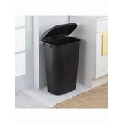 11.3gal Lift Top Waste Basket Black : Kitchen Trash Can, Fingerprint-Resistant, Indoor Trash Bin