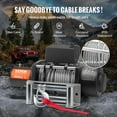 thumbnail image 4 of VEVOR Electric Winch Truck 18,000 lb Steel Cable IP65 Waterproof Remote Control, 4 of 9
