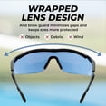 thumbnail image 3 of Gafas de seguridad Tourna Specs, color azul, lente irrompible, 3 of 3