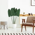 thumbnail image 3 of Unique Bargains Artificial Stems Leaves Fake Greenery Plants for Home Office 6pk Green 36", 3 of 6