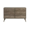thumbnail image 4 of Prepac Milo Mid-Century 6 Drawer Wooden Dresser, 16.75" x 52.5" x 33", Drifted Gray, 4 of 11