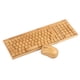 thumbnail image 1 of Teclado y teclado combinados inalámbricos de bambú de la PC 2.4G Teclado computacional hecho a mano de madera natural Plug and Play amarillo Eccomum  Teclado, 1 of 6