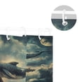 thumbnail image 5 of Yayeee Shower Curtain with Hooks 72"x72" Waterproof Fabric Bathroom Hanging Decor, Beige Floating Whale, 5 of 5