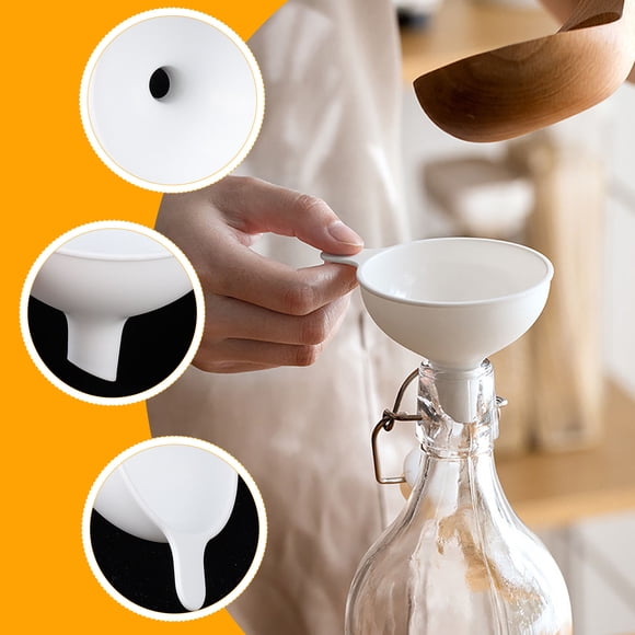 WEUVEB 4Ud Embudo De Cocina Plástico Para Transferir Aceite Vino Líquidos Multiusos