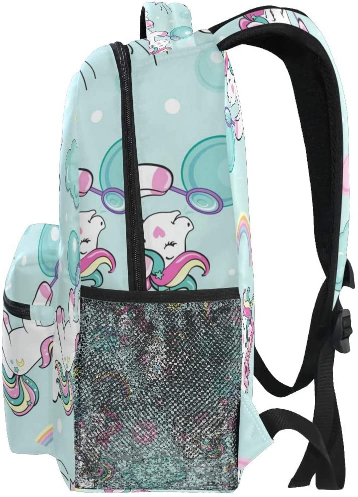 Backpack Rucksack Travel Daypack Unicorn Star Colorful Book Bag Casual Travel Waterproof