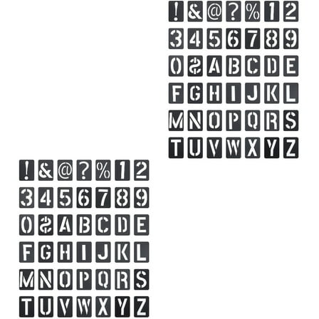 Set of 2 Graffiti Stencils Alphabet Letter Template Painting Reusable