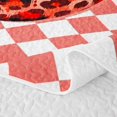 thumbnail image 5 of Erosebridal Billiard Quilt King Casino King Coverlet Set, Crimson Checkered 3pcs 1 Bedspread and 2 Pillowcases, 5 of 7