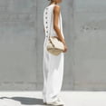 thumbnail image 6 of Women's Two Piece Outfits Summer Sleeveless Tops Wide Leg Pants Vacation Matching Set, 6 of 8