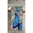thumbnail image 3 of Ambesonne Vintage Quilted Bedspread Set 2 Pcs, Roses Pearls and Butterly, Twin Size, Multicolor, 3 of 3