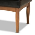 thumbnail image 6 of Baxton Studio Sanford Tufted & Upholstered Bench, Dark Brown, 6 of 8