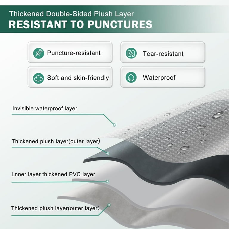 Car Camping Mattress, Portable Travel Sleeping Bed Inflatable Mattress - Air Bed for Car Universal SUV with Two Air Pillows, Black