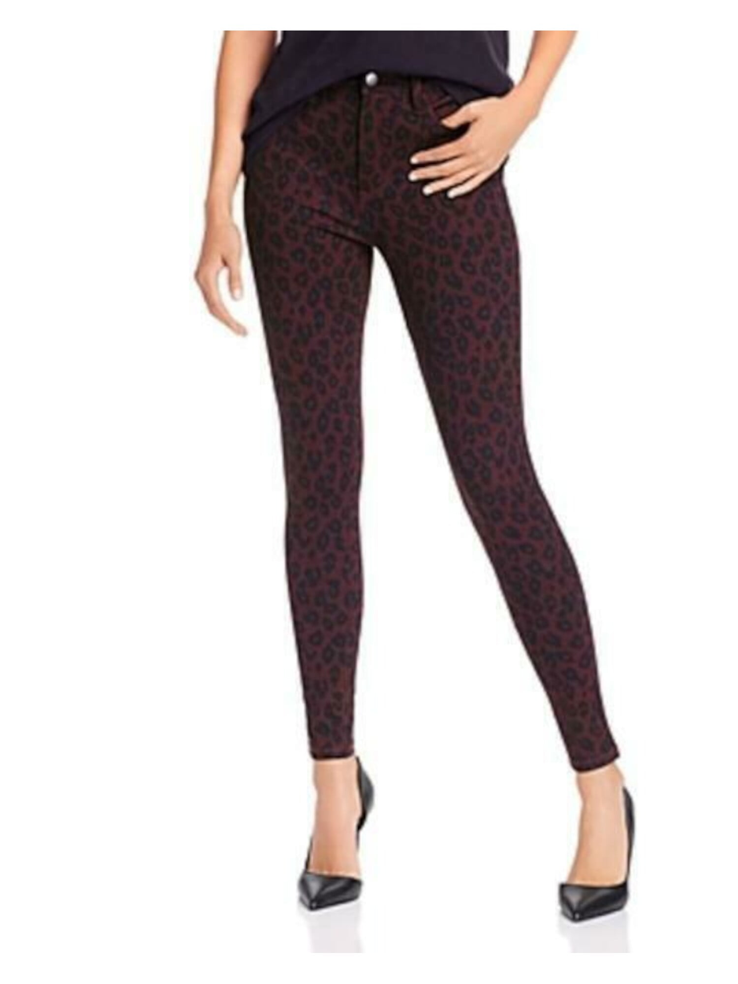 Womens Leopard Print Skinny Fit Jeans Bullhead Denim Co 
