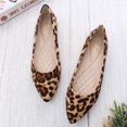 thumbnail image 3 of WORGEOUS Zapatos de leopardo de moda zapatos de tacón plano Ocio para mujeres damas (leopardo de color caqui, talla 37), 3 of 9