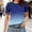 Blue-A, variant on FRSASU Women's Fashion Spring and Summer Clothing Polka Printed Base T-shirt Lace Sleeves Short Sleeves Round Neck Top/shirt Khaki-C