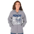 thumbnail image 4 of Sleepy Smurf Monday Got Me Like Funny Zip Up Hoodie Men's Women's Brisco Brands S, 4 of 6