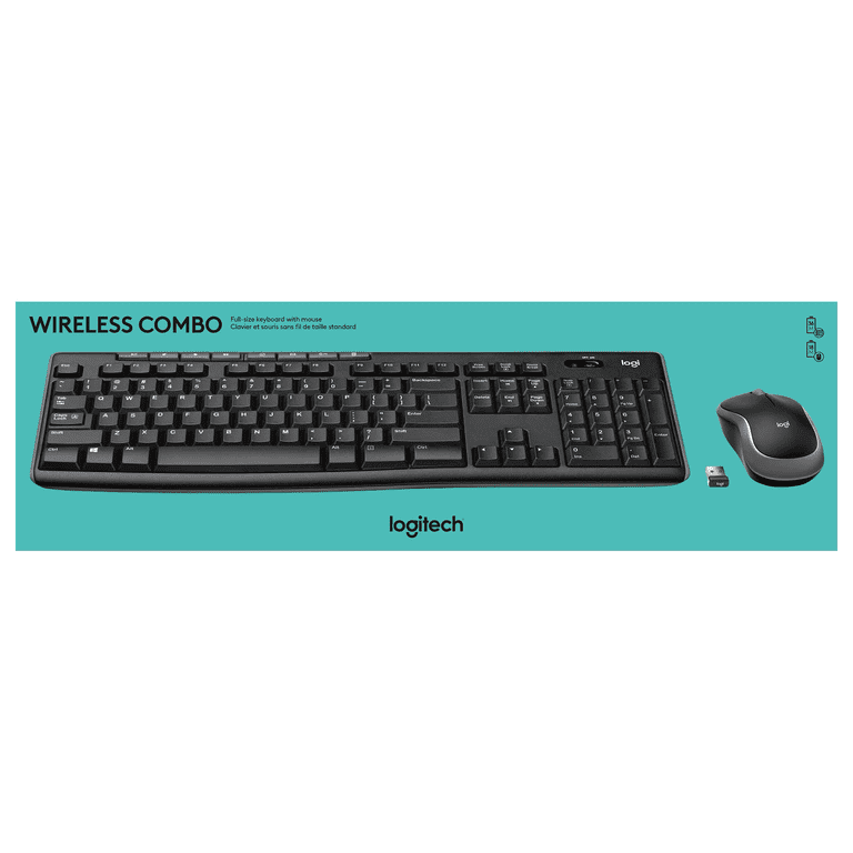 Logitech MK270 Wireless Keyboard & Mouse Combo, Black photo 5