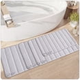 thumbnail image 2 of OEAKAY Bathroom Rug, Ultra Soft Absorbent Bath Rug for Bathroom, Premium Microfiber Shag Bath Mat, Non-Slip Bath Rug Machine Washable (24"x43", White), 2 of 8