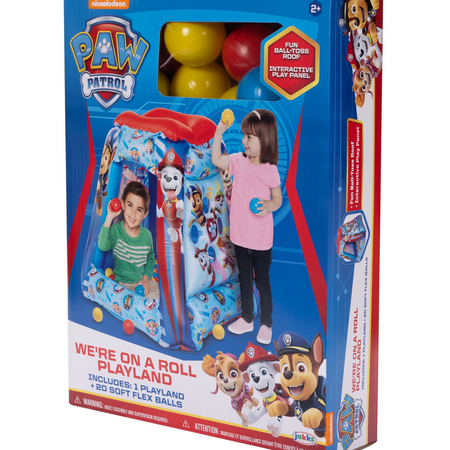 Paw Patrol Preschool Indoor Inflatable Ball Pit Playland Includes 20 Soft Flex Balls Child 2+ Blue