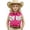 Hot Pink, variant on Girls Cowgirl Outfit Snap Button Down Fringe Shirt Sleeveless Tops