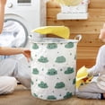thumbnail image 5 of Stylish Patterned Linen Laundry Hamper Large Open Top Breathable Fabric For Bedroom Bathroom Durable And Easy Design, 5 of 5