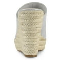 thumbnail image 3 of BLISSFUL STEP Women's Open Toe Slip-On Platform Wedge Heel Wedge Sandals Gray 7, 3 of 6