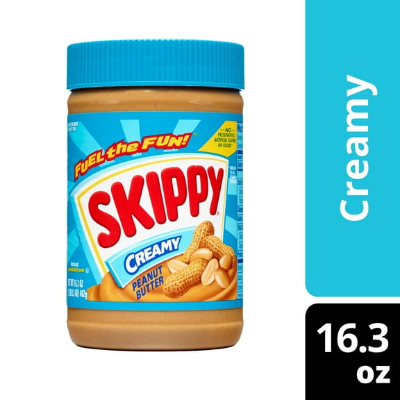 SKIPPY Peanut Butter, Creamy, 7G Protein per Serving, 16.3 oz Jar