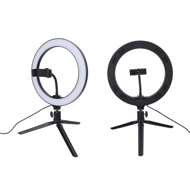 Cellphone 10 Inch Fill Light Bright Dimmable LED Cellphone Round Lamp with Tripod for Live Streaming