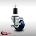 thumbnail image 2 of 3 Inch SS Solid Poly Swivel 1-1/2 Inch Expanding Stem Caster with Brake SCC, 2 of 2