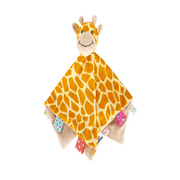 Kidsy Joy, Unisex Baby Soother (Security) Blanket with Colorful Tags | Giraffe