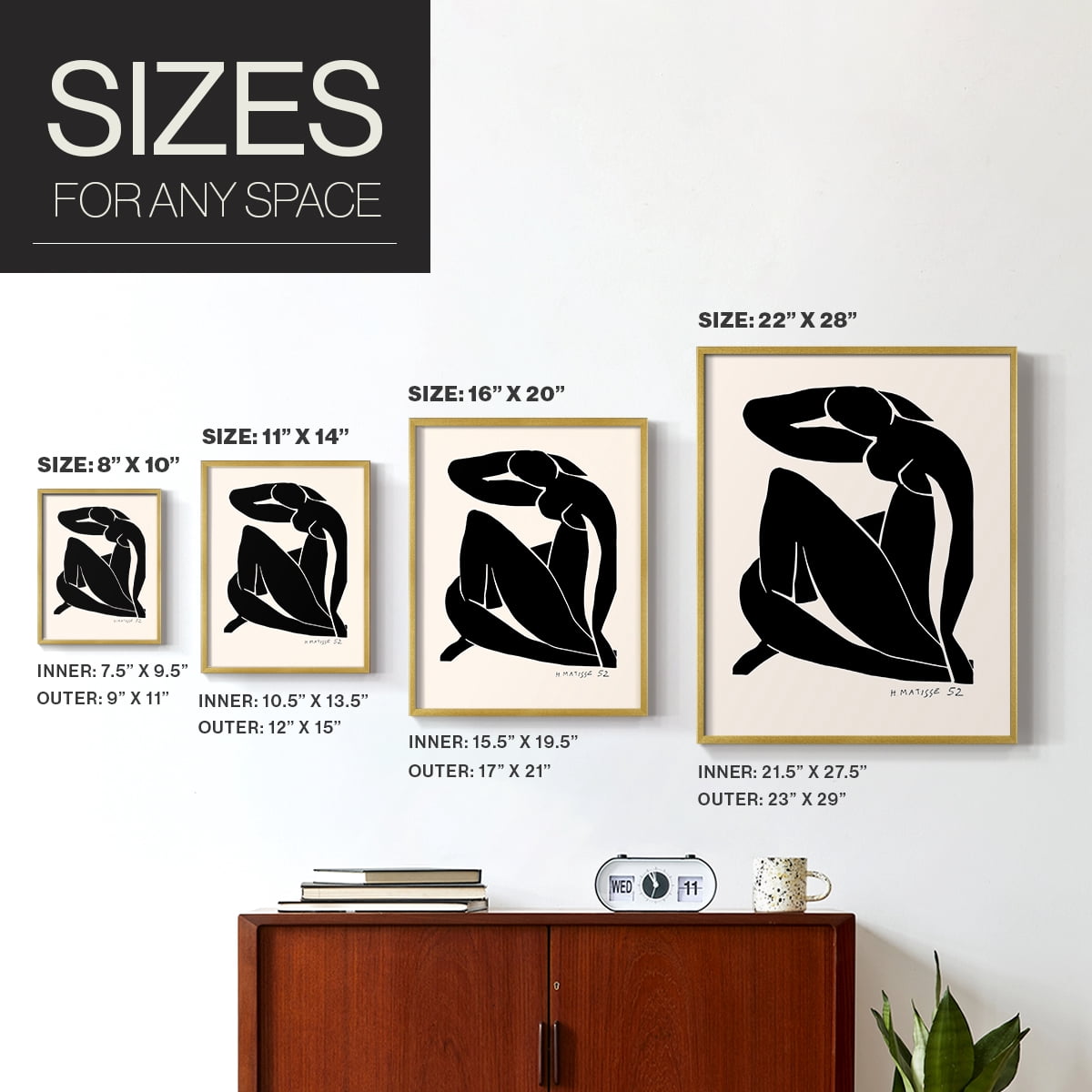 Matisse CCVII in Solid Wood 11 x 14 Framed Print