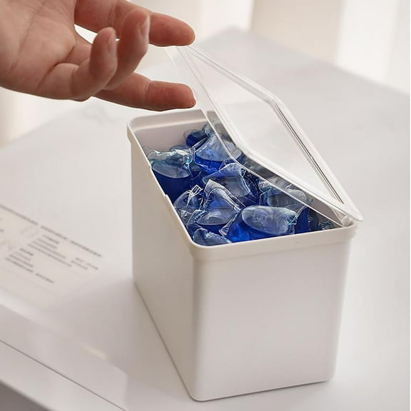 KOYPTL Drawer Storage Box with Clear Lid,Small Compartment Storage Box Multi-function Storage Box for Desktop Stationery Office Supplies Sundries Cosmetics Toys Snacks Laundry Beads