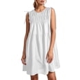 thumbnail image 1 of Robe Rétro Plissée Sans Manches à Nœud Papillon pour Femme, 1 of 6