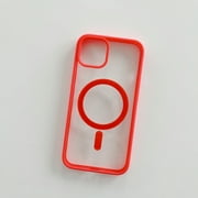 Cowithday Frosted Magnetic Case for iPhone 11 Compatible with MagSafe Wireless Charging Anti-Scratch Non Yellowing Transparent Acrylic Back Soft TPU Frame Case Cover for iPhone 11 6.1", Red