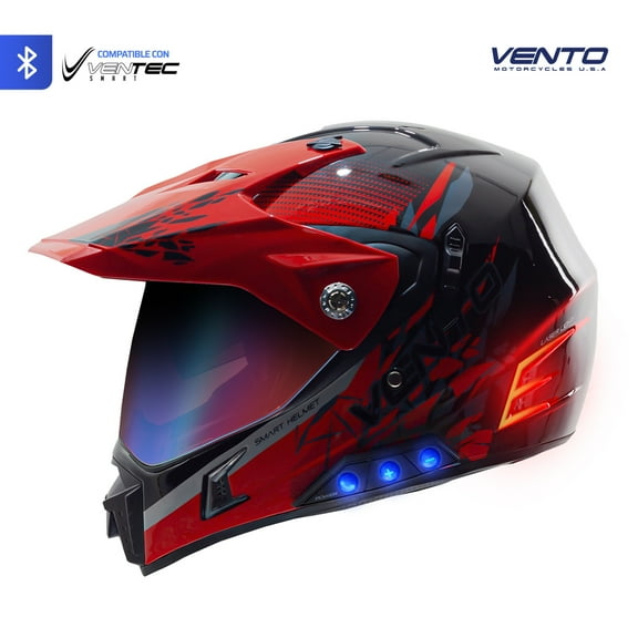 Casco Para Motocicleta Vento Crv1 Bluetooth L